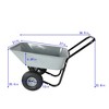JANSNO Heavy-Duty Garden Wheelbarrow with Dual 10-Inch Pneumatic Wheels for Lawn & Outdoor Use - 2 of 4