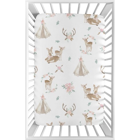 Floral deer sale crib bedding