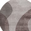 Brown Taupe And Beige Abstract Washable Indoor Outdoor Area Rug - 4 of 4