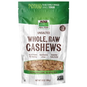 Whole Raw Cashews by Now Foods  -  10 oz Bag - 1 of 2