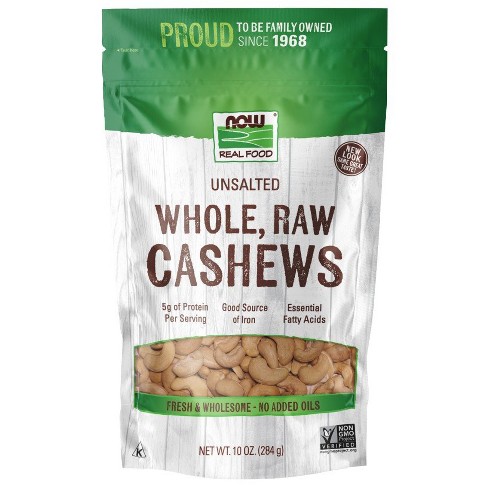 Now Foods Whole Raw Cashews 10 Oz Bag Target