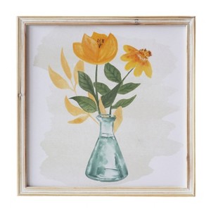 VIP Wood 20 in. Yellow Flowers in Vase Sign - 1 of 2