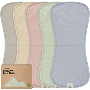 KeaBabies 5pk Organic Quin Baby Burp Cloths for Boys, Girls, Large Absorbent Cotton Burping Cloths for Babies, Newborns - 1 of 4