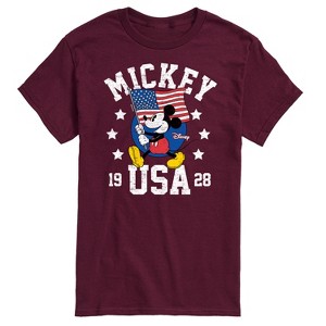 Men's - Disney - Mickey Mouse USA Flag 1928 Short Sleeve Graphic T-Shirt - 1 of 4