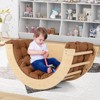 Costway 6 in 1 Climbing Arch Wooden Rocker Arch Climbing Toy with Removable Cushion Coffee/Beige - 4 of 4