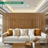TUYOHW Metal Privacy Screen Outdoor, Decorative Privacy Panels, Freestanding Privacy Screen for Patio, Garden, Pool (White Square) - 4 of 4