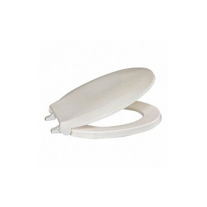 Centoco  Toilet Seat,Round,White,SS 440STSFE-001 - 1 of 1