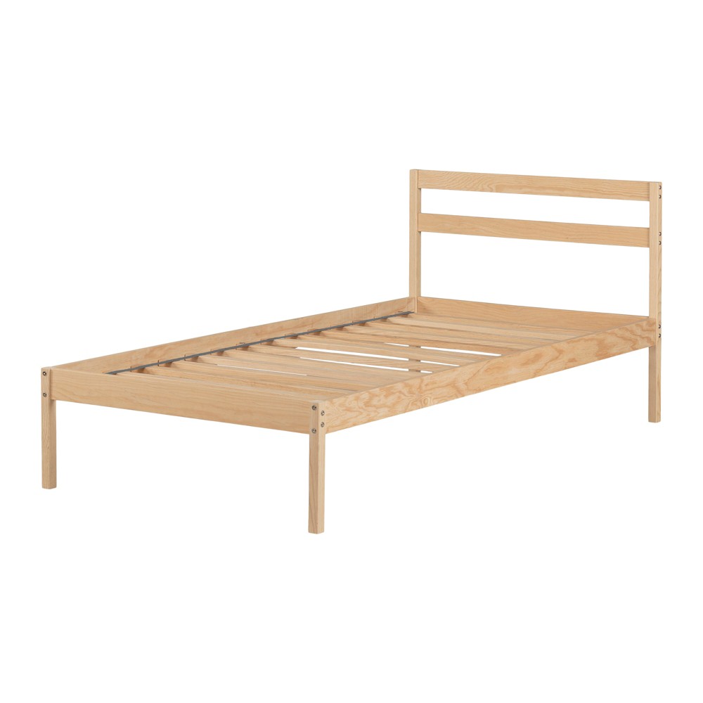 Photos - Bed Frame Sweedi Wooden Kids' Bed Natural Wood - South Shore
