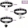 Halloween Heart Shaped Punk Goth Choker Set Black Fashionable, Exquisite and High-end, Suitable for Women To Wear - 2 of 4