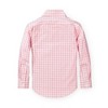 Hope & Henry Boys' Stretch Poplin Button Down Shirt (Pink Gingham, 3-6 Months) - 4 of 4