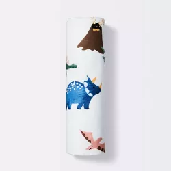 Muslin Swaddle Blanket Dino-snore - Cream/Blue/Green - Cloud Island™