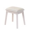 Homy Casa Vanity Table with Mirror, Stool and Storage for Bedroom or Apartment, White - 4 of 4