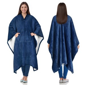 Catalonia Faux Shering Wearable Cape for Adult Women Men,Wrap Blanket Cape with Pocket, Warm, Soft, Cozy, Snuggly, Comfort Gift, No Sleeves - 1 of 4