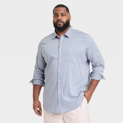 Men's Big & Tall Comfort Wear Long Sleeve Shirt - Goodfellow & Co™ Blue XXLT