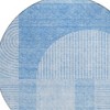 Sky Blue And Denim Blue Geometric Washable Indoor Outdoor Area Rug - 4 of 4