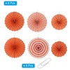 Unique Bargains Paper Hanging Decorative Folding Fans 8" 12" 16" 6 Pcs - 3 of 4