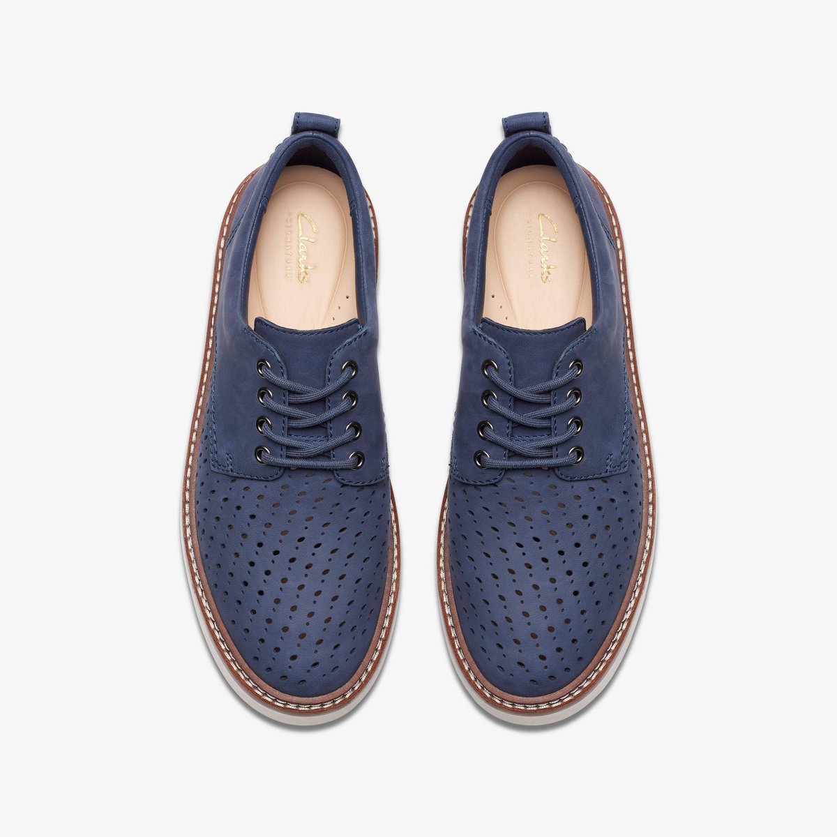Обувь Clarks Womens Orianna Move Navy Nubuck Shoes 8 Medium — фото 6