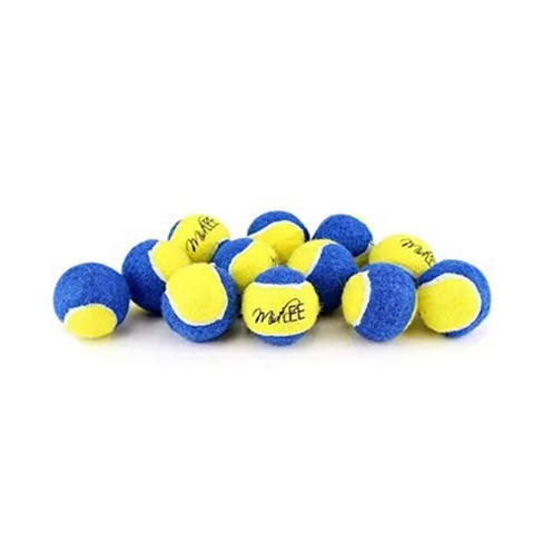 Midlee X Small Dog Tennis Balls 1.5 Pack of 12 Blue Yellow 1.5 inch