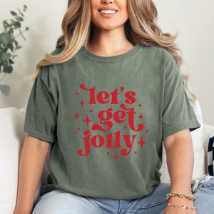 Simply Sage Market Whimsical Let's Get Jolly Garment Dyed Tee - 1 of 4