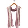 Pavilion Gift Company - Pink - 70" x 30" Lace Accent Scarf - Sweaters and Shawls - 2 of 2