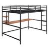 NicBex Full Size Bunk Bed with Desk Metal Bed Frame with Shelves, Full Length Guardrail and Ladder for Bedroom, Dorm, No Box Spring Required - 3 of 4