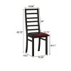 Syemin Dining Chairs Metal Dining Chairs Set of 2 High Back Armless Dining Chairs Bar Stools Counter Height Bar Stools, Black, 15.6"*18.5"*42.13" - 3 of 4