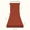 Honeycomb Outdoor Chaise Lounge Cushion - Textured Solid Terracotta - 4 of 4