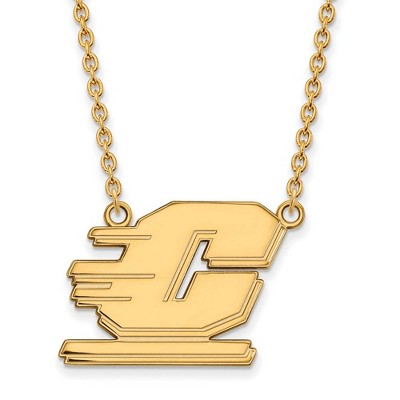Black Bow Jewelry 10k Yellow Gold Central Michigan Chippewas NCAA Necklace 18 Inch