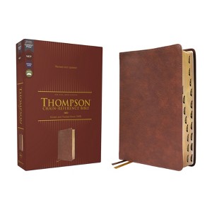 Nkjv, Thompson Chain-Reference Bible, Leathersoft, Brown, Red Letter, Thumb Indexed, Comfort Print - by  Zondervan (Leather Bound) - 1 of 1