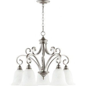 Quorum Lighting Bryant 5-Light Nook Pendant, Classic Nickel, 30 Width, 23.75 Height - 1 of 1