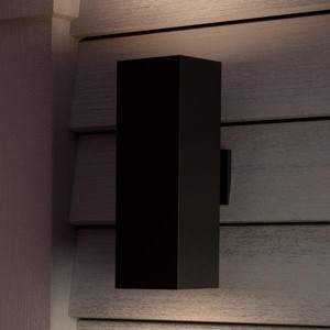 Urban Ambiance Luxury Minimalist Outdoor Wall Light,  18"H x 6"W,  Midnight Black Finish, UHP1112 - 1 of 4