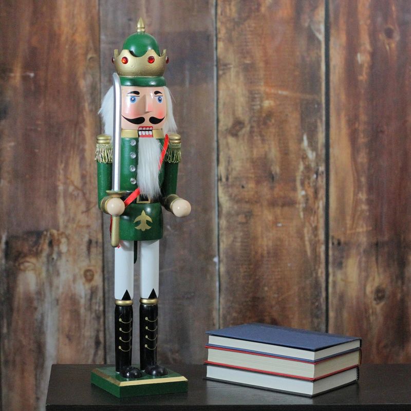 Northlight 24" Green and Gold Christmas Nutcracker King with Sword, 2 of 5