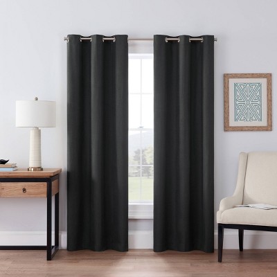 black cotton curtains