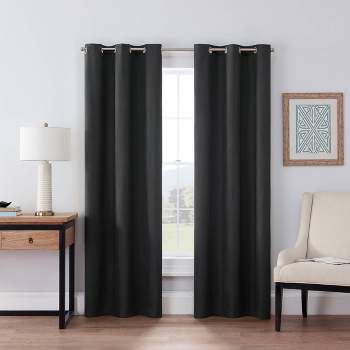 1pc 42"x95" Blackout Windsor Window Curtain Panel Charcoal - Eclipse