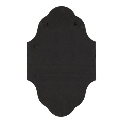 Gold Scalloped Rectangular Wall Mirror with Metal Frame