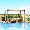 3-Way Pergola Brackets Kit, 4 Pack Woodwork Right Angle Corner DIY Brackets, Powder-Coated Hardware, for Lumber Pergola Gazebo Outdoor - 3 of 4