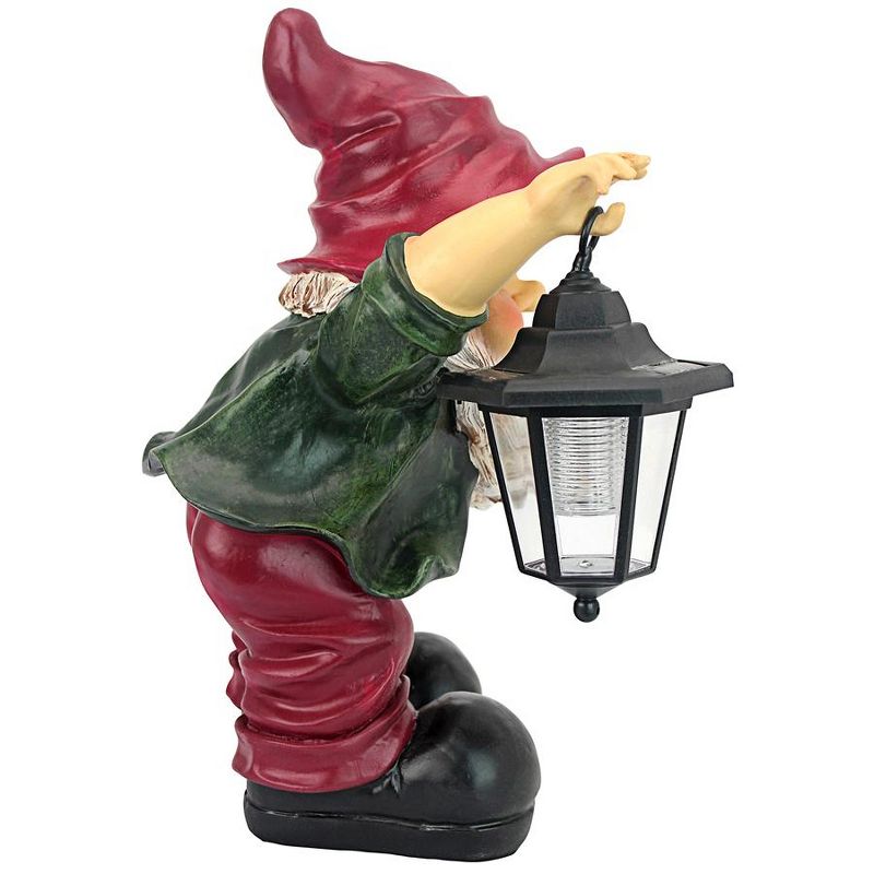 Design Toscano Edison With The Lighted Lantern Garden Gnome Statue, 4 of 7