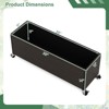 Costway 1/2 PCS Raised Garden Bed All-Weather PE Rattan Wicker Patio Planter Box with Wheels - 3 of 4