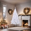 Aghana Digitals 6ft White Half Christmas Tree - Space-Saving PVC with Stand, 465 Tips, - 2 of 4