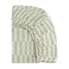 Babyletto Muslin Mini Crib Sheet, GOTS Certified Organic Cotton - Moss Stripe - 4 of 4