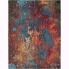 Blue and Orange Abstract Power Loom Area Rug - 4 of 4