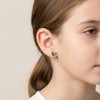 Guili Kids 14K Gold-Plated Red Cubic Zirconia Fern Leaf Stud Earrings – Elegant and Lightweight Design for Everyday and Special Occasions - 4 of 4
