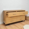 Mshliw 6 Drawer Double Dresser with Iron Base, Industrial Storage Cabinet and Sideboard Organizer for Bedroom or Living Room - 3 of 4