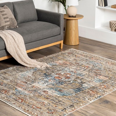Regal Marley Medallion 32" Synthetic Area Rug with Fringe
