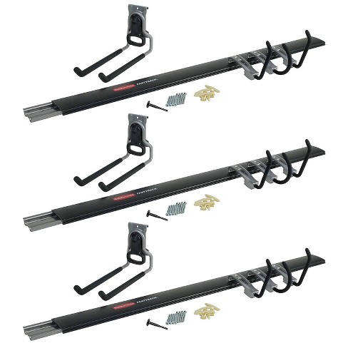 Rubbermaid 1784975-OB1 FastTrack Garage Storage Hang Rail and Hooks Bundle (25-Piece)