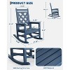 homfan Outdoor Adirondack Rocking Chair, All Weather HDPE Fire Pit Chair with Wide Back, Outdoor Lounger Rocking Fire Pit Chair - 3 of 4