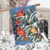 Briarwood Lane Winter Cardinal Trio House Flag Snowy Scene 28" x - 4 of 4