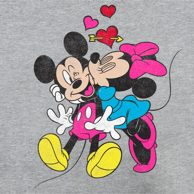 Men's Mickey & Friends Valentine's Day Minnie Mouse Smooch Sweatshirt, 2 of 5