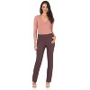 Rekucci Women's Pull-On Straight Leg Pants with Pockets & Tummy Control – Office Workwear Stretch Trousers - 4 of 4
