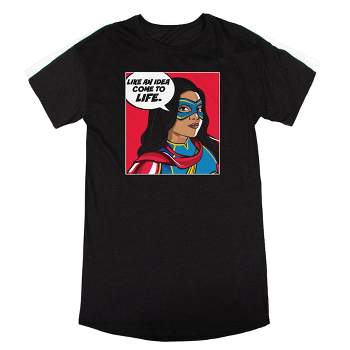 Ms. Marvel Come To Life Women's Black Nightshirt